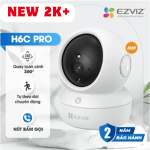 Camera Ezviz 4MP CS-H6C-Pro, Quay Quét 340°/55°, Gọi Qua Ứng Dụng, Xem Ban Đêm Màu Sắc Sống Động