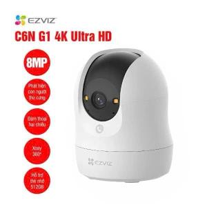 Camera an ninh EZVIZ C6N G1 4K, độ phân giải 8.0MP, hỗ trợ WiFi 5GHz, theo dõi chuyển động, lưu trữ 512GB, thiết kế nhỏ gọn, phù hợp cho gia đình và văn phòng