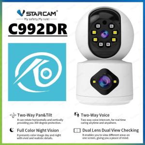 VStarcam C992DR Camera 2 Mắt Wifi 5MP, Quay Quét 360°, Cảnh Báo Thông Minh, Hiển Thị Hai Góc Đồng Thời