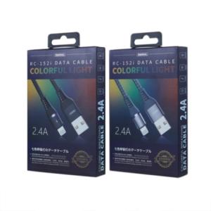Cáp Sạc Remax RC-152i 1m USB to Lightning – Sạc Nhanh Ổn Định, Truyền Dữ Liệu An Toàn, Dây Bền Chống Rối, Tương Thích iPhone/iPad