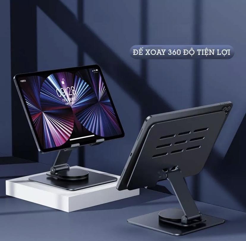 Giá đỡ L05 xoay 360° – đế kim loại, giữ thiết bị cố định, hỗ trợ học online & xem phim