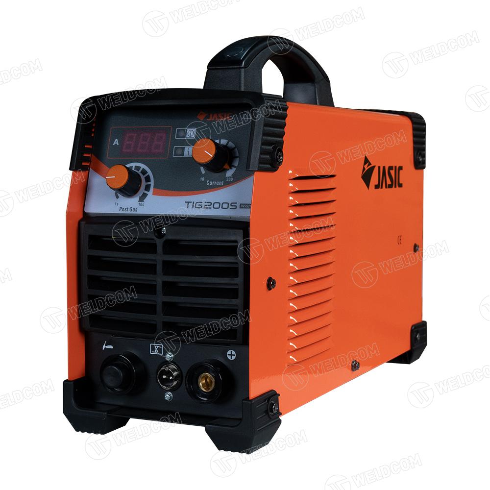 Máy hàn Jasic TIG 200S W221 AC/DC Inverter hiệu năng 200A, hàn inox-thép đẹp không bắn tóe, dòng hàn ổn định, dễ kiểm soát – lý tưởng cho thợ kim loại, xưởng, công trình.