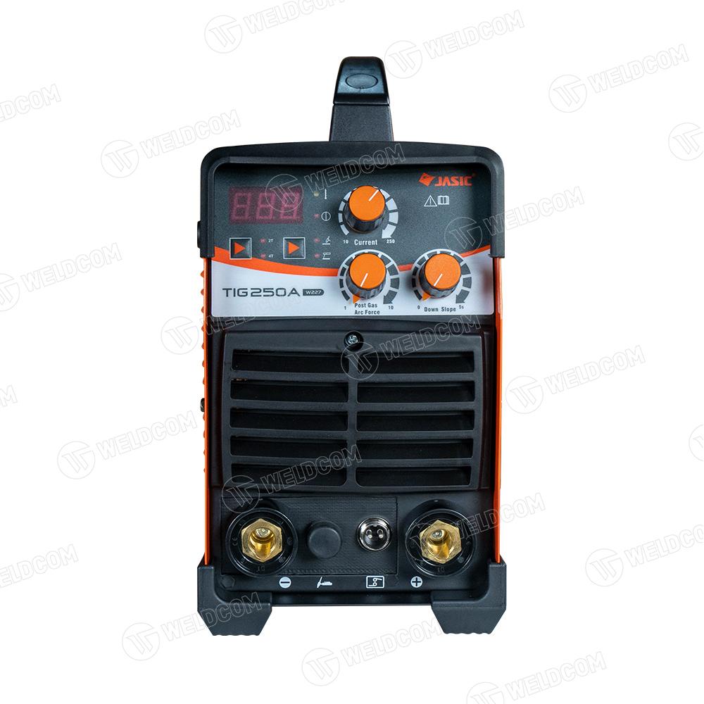 Máy hàn JASIC TIG250A W227 Inverter AC/DC, hàn TIG + que 10-250A, mối hàn mịn, tiết kiệm điện, dễ mang theo, vận hành ổn định, phù hợp xưởng & gia đình