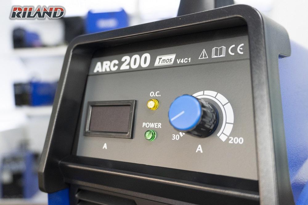 Máy hàn RILAND ARC 200T, công nghệ MOSFET 12 bo + ARC FORCE & HOT START, hàn que Ø1,6-3,2mm (kéo que 4,0mm), thiết kế mặt đồng hồ, tản nhiệt mới, tiết kiệm điện, bền bỉ