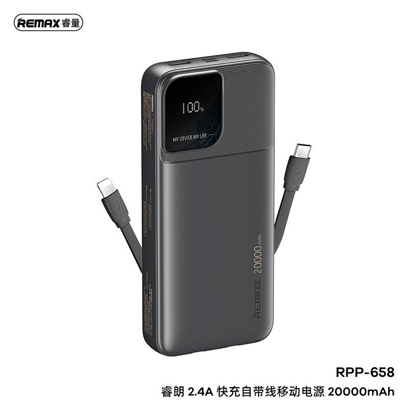Pin Dự Phòng Remax 20000mAh Chính Hãng RPP-658 , Sạc Siêu Nhanh, Hỗ Trợ QC 3.0/PD, 2 Output USB + 1 Input Type-C, An Toàn Với Chip Bảo Vệ Nhiệt Độ, Phù Hợp Điện Thoại, Máy Ảnh, Máy Game, Lý Tưởng Khi Du Lịch
