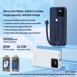 Remax RPP-500 10000mAh – Pin Dự Phòng Mini, Power Bank Chính Hãng, Sạc Nhanh, Bảo Vệ Quá Nhiệt, Chống Sốc, Tiện Lợi Mang Theo, Phù Hợp Điện Thoại, Tablet, Laptop, Du Lịch, Công Tác