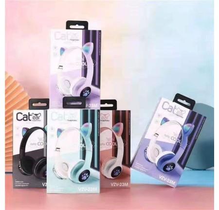 Tai nghe Bluetooth VZV 28M, Âm thanh nổi Hi-Fi, LED RGB đổi màu, pin bền 20 giờ, mic đàm thoại rõ, thiết kế chụp tai chống ồn, phù hợp học tập làm việc giải trí