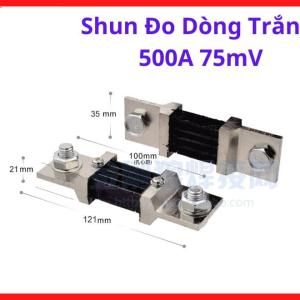 Thiết bị đo dòng ampe máy hàn loại shun đo dòng trắng 500a 75mv, linh kiện máy hàn cơ khí thay thế định kỳ bo mạch, điện trở shunt 500a hạn chế sai số nhiệt dạt dòng dòng, phụ tùng sửa chữa máy hàn điện tử giá sỉ, linh kiện máy hàn.