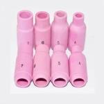 Sứ hàn TIG WP26 size 4 5 6 7 8, nozzle gốm chịu nhiệt cao cho máy hàn TIG inox thép mỏng, phụ kiện súng hàn TIG phổ biến cho thợ cơ khí, tối ưu khí argon ổn định hồ quang, dùng thay thế linh hoạt nhiều kích thước