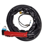 Súng cắt Plasma P80-15M Black Wolf dây 15m phi 50, mỏ cắt Plasma P80 dùng thay thế cho máy cắt Plasma, tay súng P80 cán cầm chắc chắn, phù hợp xưởng cơ khí, gia công kim loại, sửa chữa máy cắt Plasma