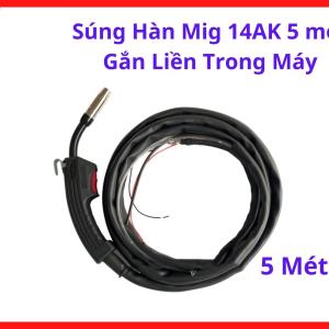 Súng Hàn MIG 14AK 5 Mét Gắn Liền Trong Máy, Tay Súng Hàn MIG CO2 Dùng Cho Máy Hàn Inverter Mini, Hỗ Trợ Hàn Kim Loại Với Thiết Kế Gọn Nhẹ Và Dễ Thao Tác Trong Xưởng, kho linh kiện máy hàn.