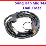 Súng Hàn MIG 14AK Dài 3m Chuẩn AK, Mỏ Hàn CO2 Cho Máy Hàn MIG Mini Jasic Hồng Ký Riland Sasuke, Thiết Kế Gọn Tay Dễ Điều Khiển Hồ Quang, Hỗ Trợ Gia Công Cửa Sắt Lan Can Và Hàn Khung Bàn Ghế Kim Loại