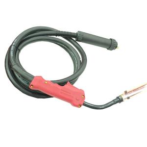 Súng hàn MIG 15AK 5m Black Wolf P51C-028110, mỏ hàn MIG CO2 dài 5 mét, tải 180A khí CO2, 150A khí hỗn hợp, chu kỳ tải 60%, dùng dây hàn 0.8mm đến 1.6mm cho xưởng cơ khí