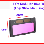 Tấm kính hàn điện tử nhỏ màu tím kính lọc ánh sáng giúp tăng hiệu suất làm việc phù hợp thợ cơ khí