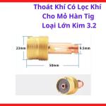 Chụp Khí Có Lọc TIG Loại Lớn Kim 3.2, Phụ Kiện Mỏ Hàn TIG WP26 WP18, Thiết Kế Tăng Vùng Bảo Vệ Khí Argon, Hỗ Trợ Mối Hàn Sạch Đẹp Và Giảm Hiện Tượng Rỗ Khí Trong Gia Công Cơ Khí TIG, Linh Kiện Hàn Cắt