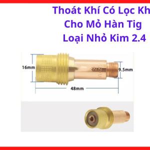 Chụp Lọc Khí Mỏ Hàn TIG Kim 2.4 Loại Nhỏ, Phụ Kiện Hàn TIG Cho Súng WP17 WP18 WP26, Thiết Kế Có Lọc Khí Giúp Hồ Quang Êm Hơn, Hạn Chế Oxy Hóa Mối Hàn Inox Và Nâng Độ Ổn Định Khi Hàn TIG Liên Tục