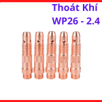 Thoát Khí TIG WP26 Loại 2.4, Gas Lens Mỏ Hàn TIG WP26, Linh Kiện Máy Hàn TIG Dùng Cho Kim Wolfram 2.4mm Giúp Khí Ra Đều Và Tăng Độ Ổn Định Khi Hàn Thép Mỏng Inox, Linh Kiện hàn Cắt.