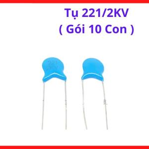 Tụ 221 2KV Gói 10 Con, Tụ Gốm Cao Áp 220pF, Linh Kiện Điện Tử Công Suất, Chống Nhiễu Cao Tần, Lọc Xung, Mạch Dao Động, Máy Hàn Inverter, Thiết Bị Điện Công Nghiệp Và Dân Dụng, linh kiện máy hàn.