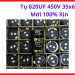 Tụ 820uF 450V 35x60 Mới 100% Xịn, Tụ Điện Phân Cao Áp, Tụ Lọc Nguồn Máy Hàn Inverter, Máy Cắt Plasma, Biến Tần Công Nghiệp, Linh Kiện Điện Tử Công Suất Lớn