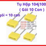 Tụ Hộp 104J100 Gói 10 Con, lựa chọn phù hợp cho trung tâm bảo hành, kỹ thuật viên điện tử và người học sửa chữa, linh kiện máy hàn.