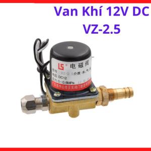 Van Khí Công Nghiệp VZ-2.5 DC12V, Van Solenoid Khí Nén Thường Đóng, Dùng Cho Máy Hàn CO2, Máy Hàn TIG, Máy Cắt Plasma Và Thiết Bị Tự Động Hóa