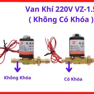 Van Điện Từ Khí Nén 220V VZ-1.5 Không Khóa, Van Khí Máy Hàn Công Nghiệp, Điều Khiển Khí Argon CO2, Thiết Kế Nhỏ Gọn, Đóng Mở Ổn Định, linh kiện máy hàn.
