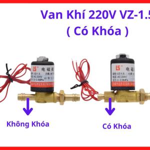 Van Khí Máy Hàn VZ-1.5 220V Có Khóa, Van Solenoid 2 Chiều Thường Đóng, Điều Khiển Khí Argon Chính Xác, Phụ Tùng Máy Hàn TIG MIG Plasma, Thân Đồng Chống Ăn Mòn, Dễ Lắp Đặt, linh kiện máy hàn.