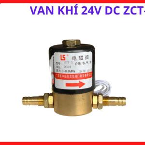 Van Khí ZCT-5 24VDC, Van Solenoid Khí Argon CO2, Điều Khiển Đóng Mở Nhanh, Thân Đồng Chống Ăn Mòn, Độ Kín Khí Tốt, Phụ Tùng Thay Thế Máy Hàn MIG CO2