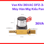 Van Khí 36VAC DF2-3-B Máy Hàn MIG Kiểu Pana, Van Điện Từ Khí CO2 Argon, Điều Khiển Đóng Mở Khí Tự Động, Linh Kiện Máy Hàn MIG CO2, Ren M10x1, Dùng Dây Hơi 6.5mm 8mm, Thay Thế Sửa Chữa Máy Hàn Công Nghiệp