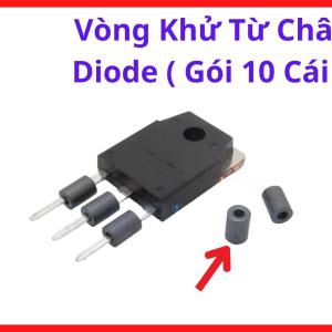 Vòng Ferrite Mini Chân Diode Máy Hàn, Gói 10 Cái, Hỗ Trợ Lọc Nhiễu Và Bảo Vệ Mạch Công Suất Điện Tử, kho linh kiện máy hàn.