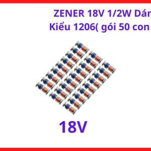 Zener 18V 1/2W Dán 1206 SMD, Gói 50 Con, Diode Zener 18V 500mW Ổn Áp Bảo Vệ Quá Áp Cho Mạch Nguồn, PLC Và Thiết Bị Điện Tử